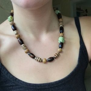 Wood & Jade handmade necklace